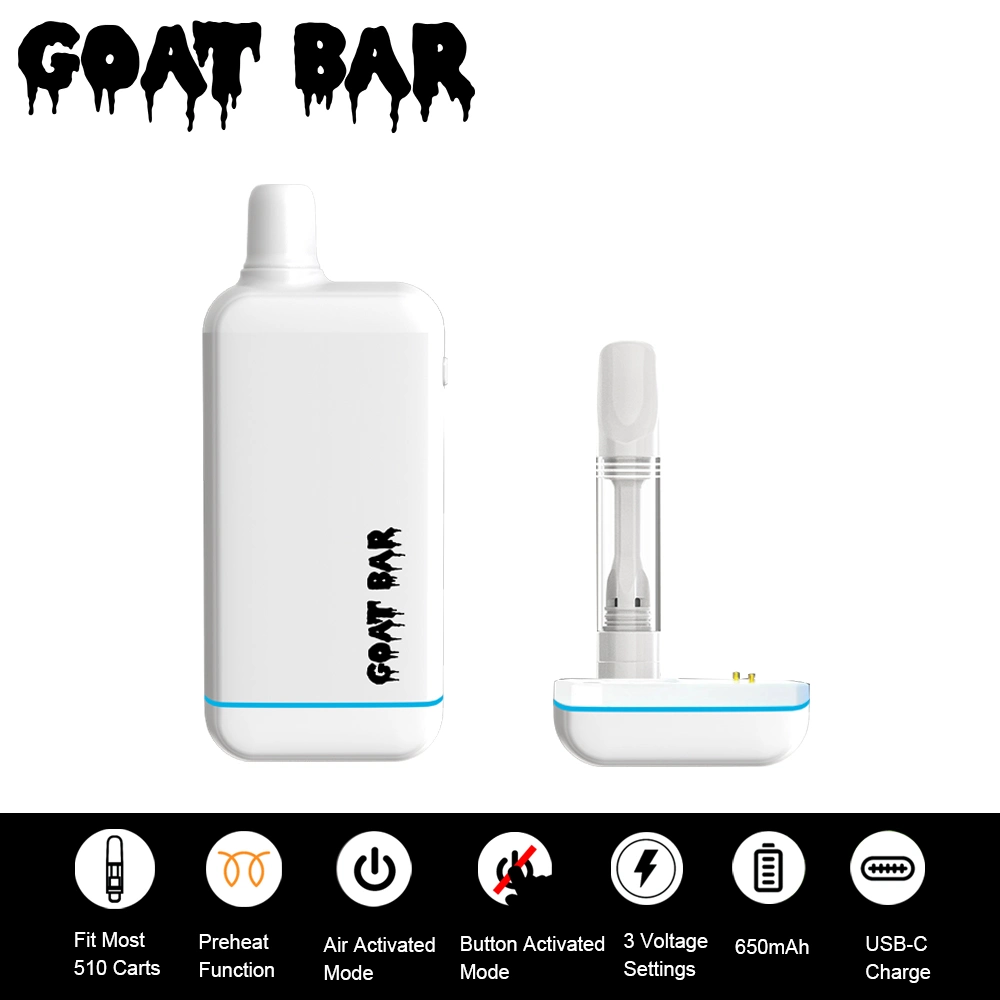 Goat Bar 650mAh Auto Draw Discreet Variable Voltage 510 Battery for 1 2 Gram Cartridge