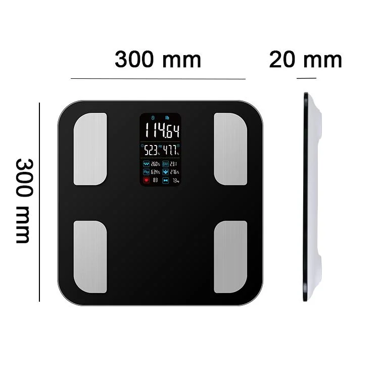 ITO Glass Bluetooth Body Fat Scale with Heart Rate Function