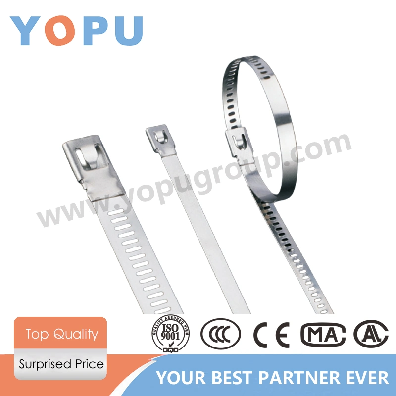 304 316 Stainless Steel Tie 7.9X300 Ball Lock Cable for Fixing Road Signs