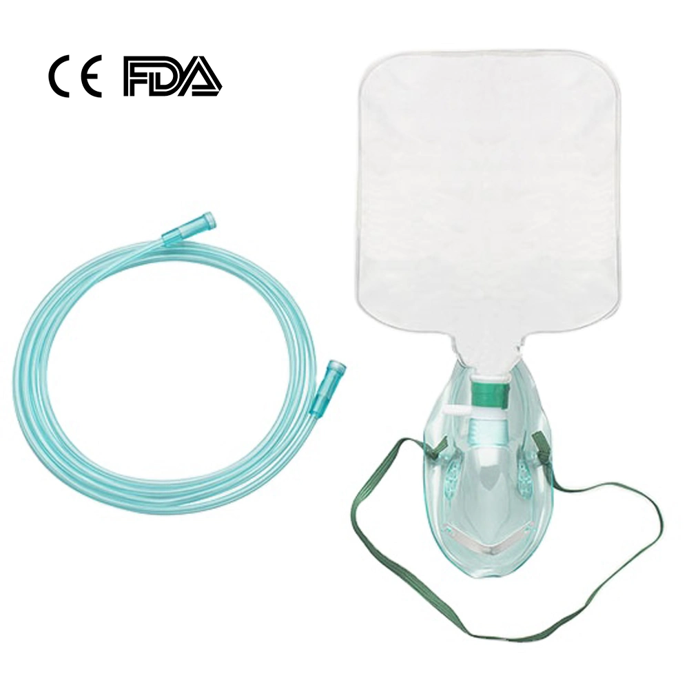 Medical Oxygen Mask with Reservoir Bag with CE, ISO Green