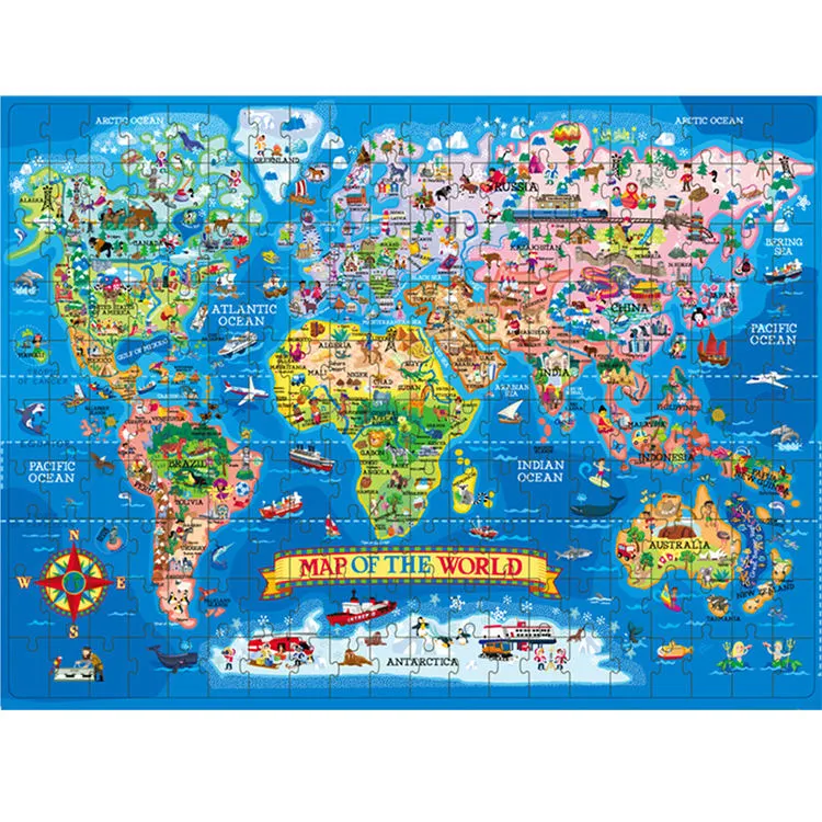 Puzzle 100 200 Stück Custom Weltkarte Puzzle Für Kinder