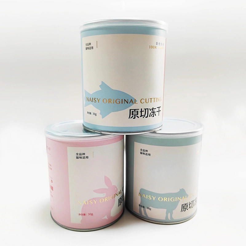 China Manufacturer Pet Food Paper Cans Cat/Dog Food Freeze Paper Cans with Aluminum Cover