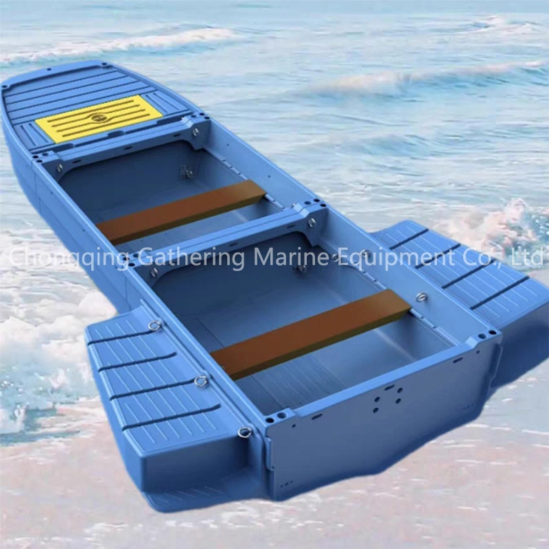 Plastic Folding Boat Durable Lightweight PE Boat Car Borne Fishing Boat