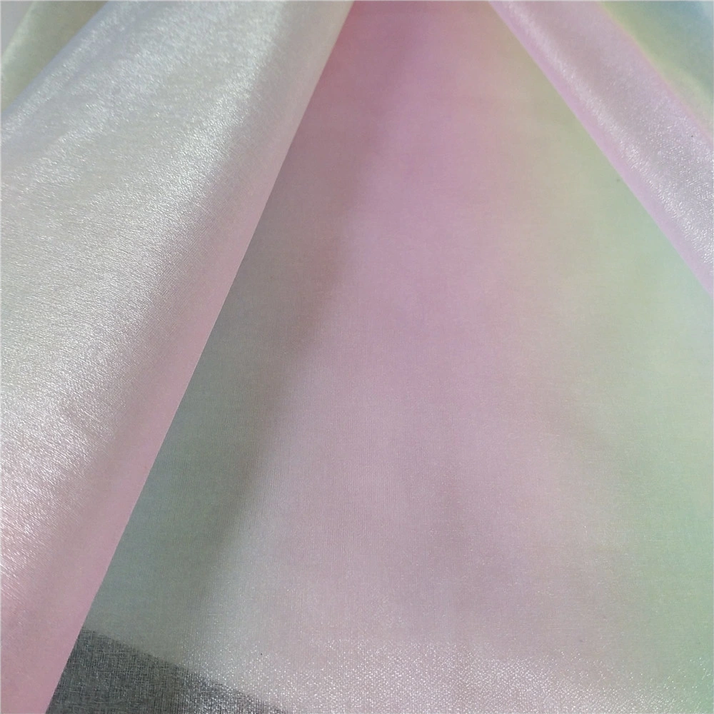 Fancy Iridescent Organza Tulle Fabric for Dress