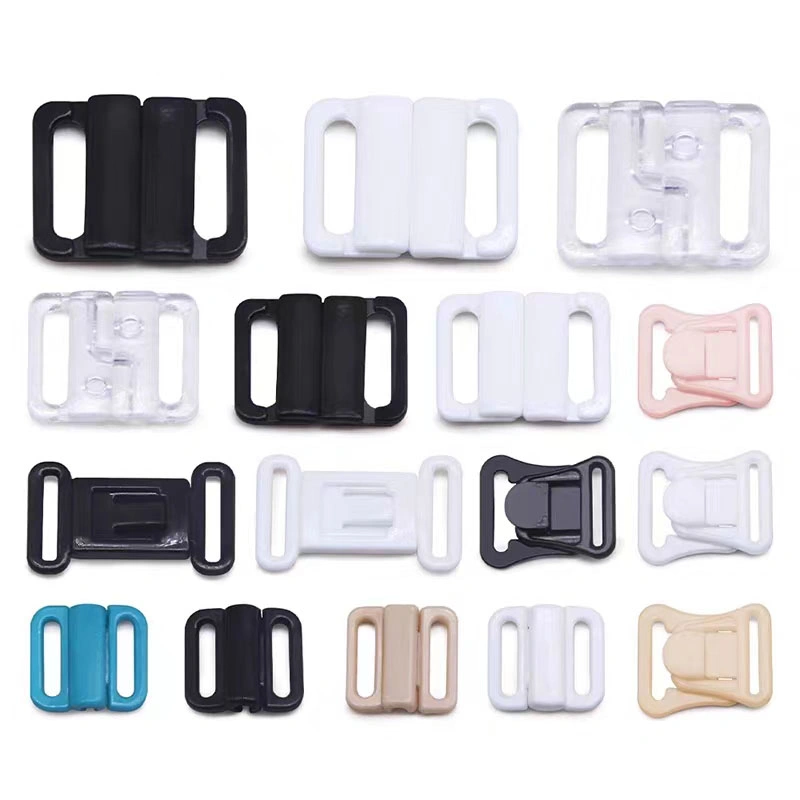 15mm High quality/High cost performance  Nylon Plastic Lingerie Clasp Buckle Bra Clips Plastic Bra Front Closure