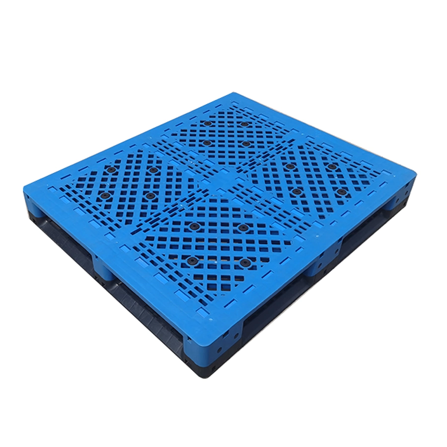 Combined 6 Skids Venilated Deck Steel Tube Reinforced Warehouse Rack Plastic Pallet