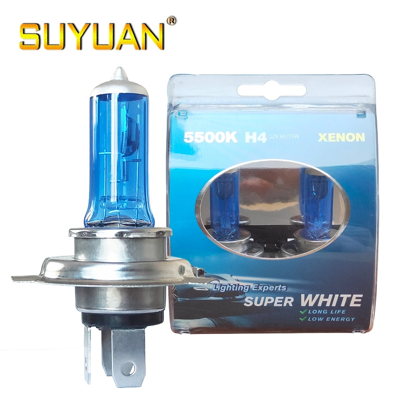 Système d'éclairage automobile 12 V Accessoires de phares H4 35 W 55 W 100 W. Lampe halogène blanc jaune bleu coloré Auto ampoule