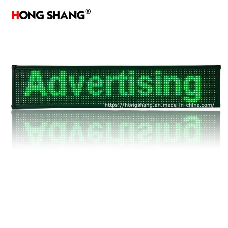 Promotional Advertising Billboard Price Single Green Module Semi-Outdoor LED Letter Scrolling Sign Shop Window Display Screen Board