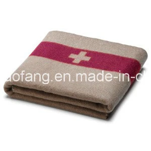 Woven Woolen 50%Wool/50%Polyester Blended Emergency Refugee Blanket