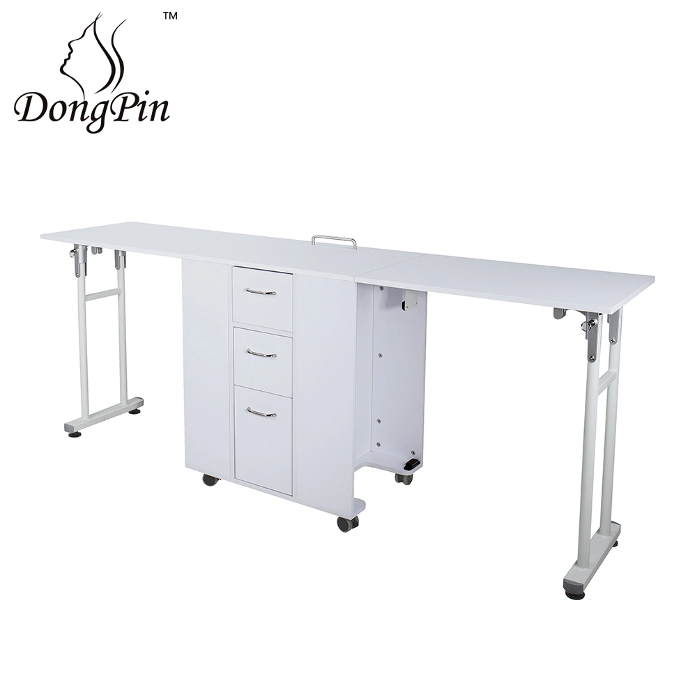 Salon Furniture White Portable Foldable Manicure Table for Sale