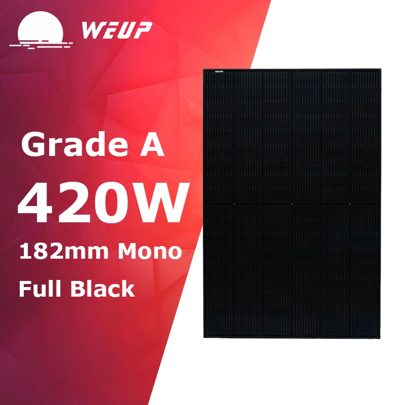 410W 420W 430W Full Black Solar Energy Panel Monocrystalline Silicon PV Module for Home