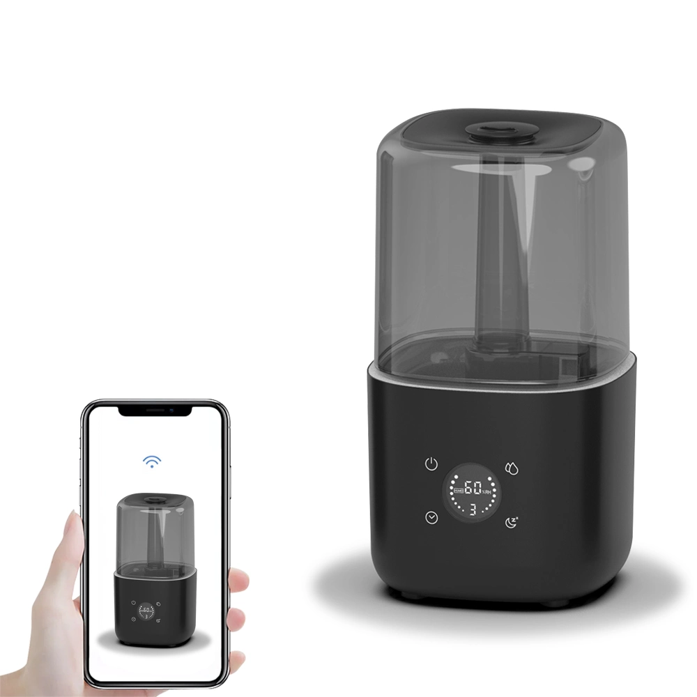 Humidificador PTC para sala sensível ao toque com visor digital inteligente Mist quente