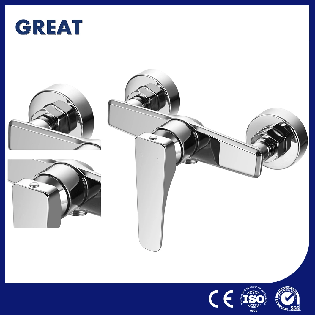 Great Bathtub Shower Faucet Factory Good Price 3 Hole Shower Faucet Gl9705A97b Chrome Single Lever Shower Faucet China Freestanding Bathtub Shower Faucets