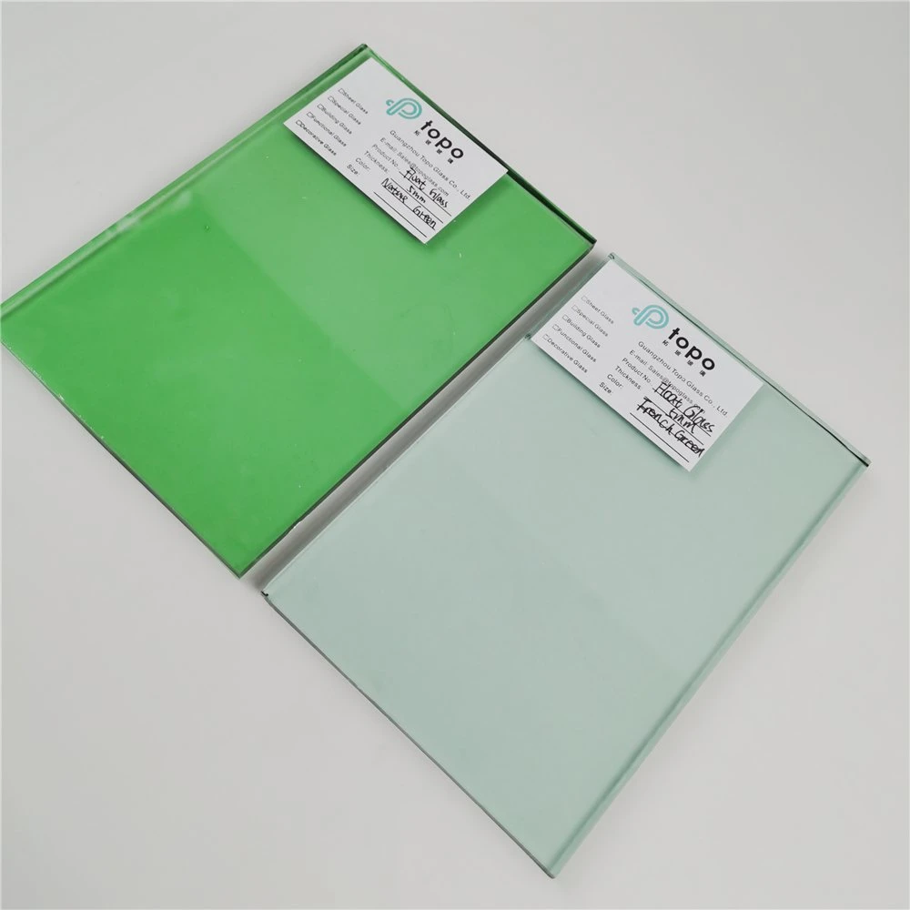 8mm Strong Optical Perforance Green Float Glass for Bathrooms (C-FG)