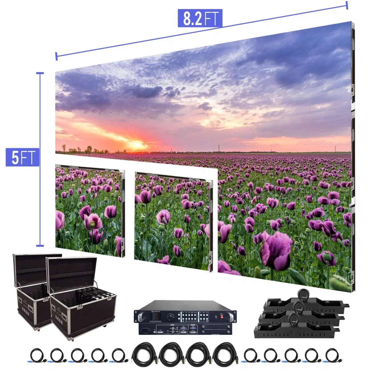 Mur vidéo de raccordement d'écran LCD LED Full HD 46" 55" 3,5 mm, mur TV