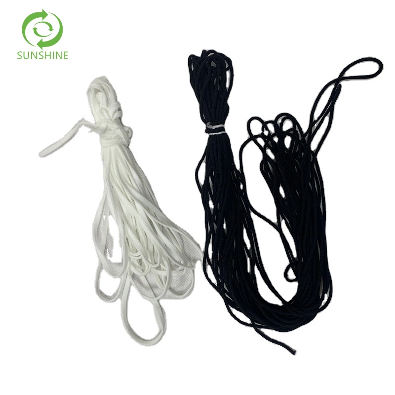 Round Type Elastic Earloop 3-5mm for Nonwoven Face Mask