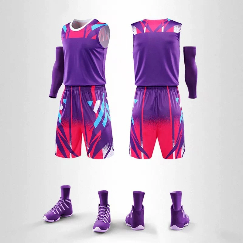 Fashion Colorful Sublimation DIY Custom Patterned Basketball Wear