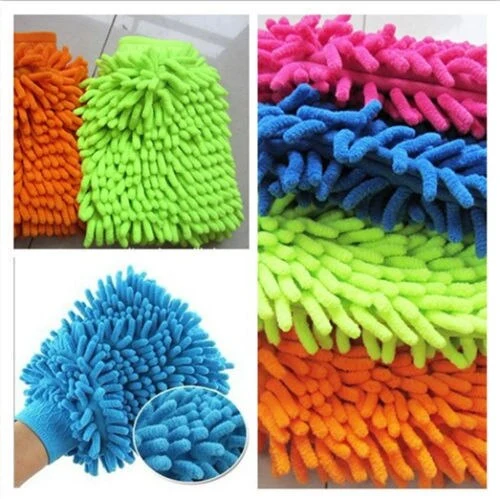 Custom Multi-Functional Chenille Microfiber Car Wash Cleaning Dusting Gloves Washing