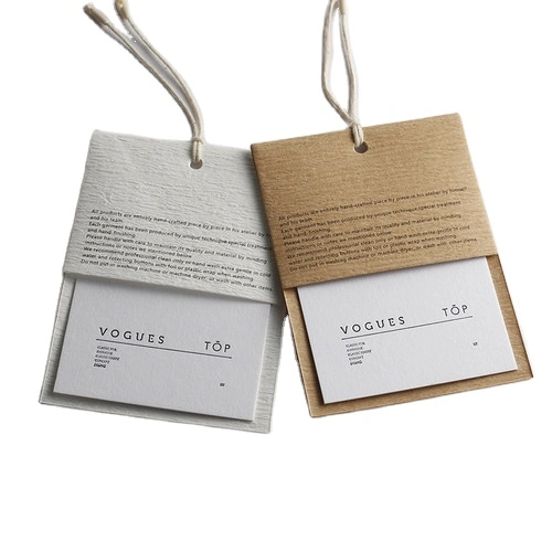 Professional Clothing Hang Tag No Minimum Labels Hangtag Strings Paper Card Factory