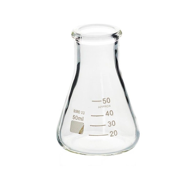 De borosilicato de alta matraz Erlenmeyer de 100 ml con la escala de laboratorio de química de la escuela