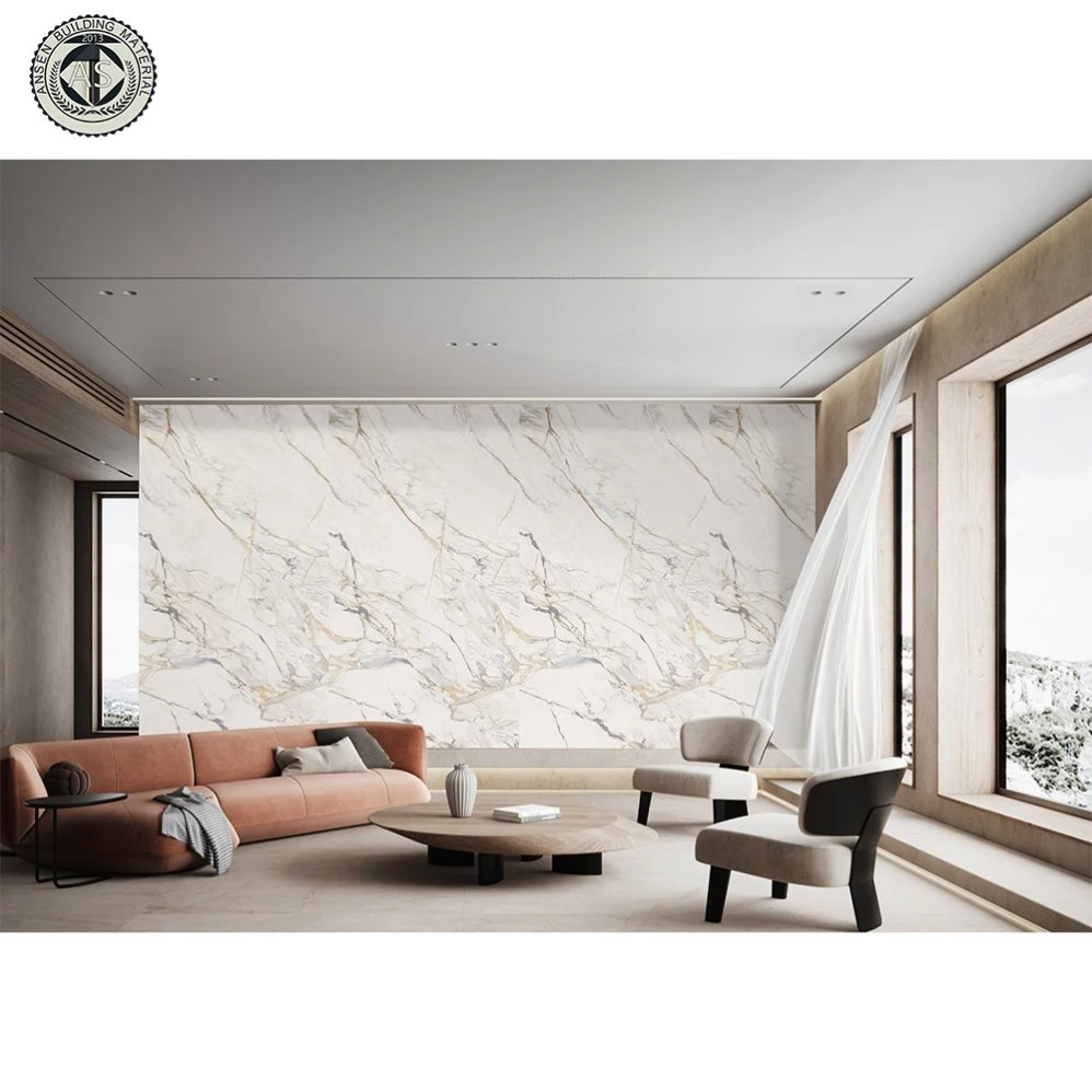 Calacatta Deluxy Large Size Porcelain Slab Calacatta Gold 3200*1600*12mm Large Sintered Stone