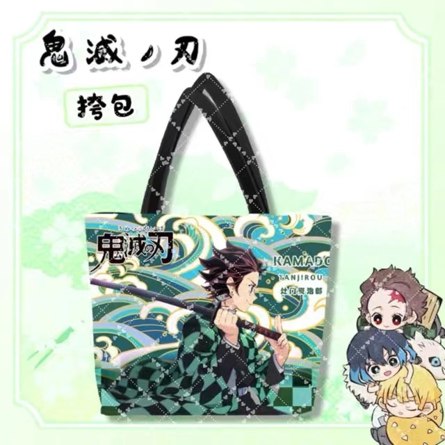 Lujosa diseñadora Cartoon Bolso de lona estampado Unisex de gran capacidad Bolso de mano de Tote bolso de lona causal