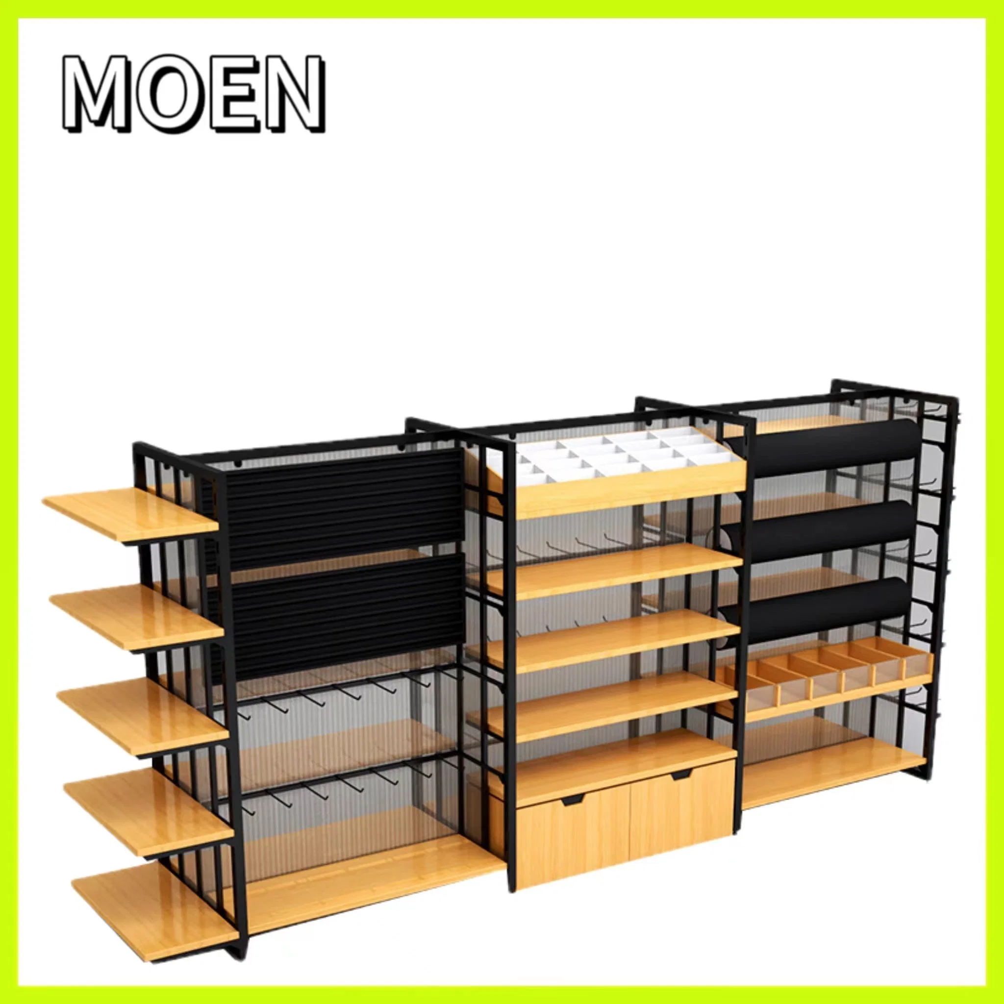 Meicheng Customized Retail Store Gift Shelf Metal and Wooden Boutique Display Shelves