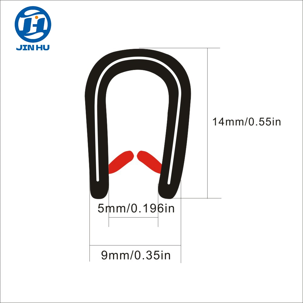 Banda de sellado de PVC moldeada a medida borde de goma del parachoques Tira para puerta o ventana (OEM)