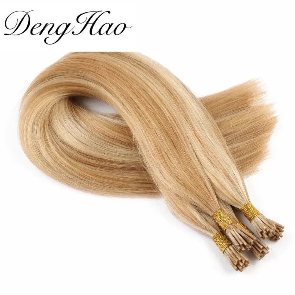 Je pointe de la trame de la peau humaine européen indien vierge 100 % Remy Hair Extension chaud CHEVEUX BRÉSILIENS DE VENTE