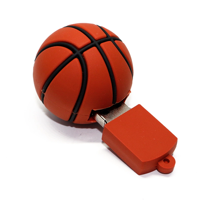 Custom Shape Colorful Globular Basketball PVC USB Pen Drive Flash Drive USB