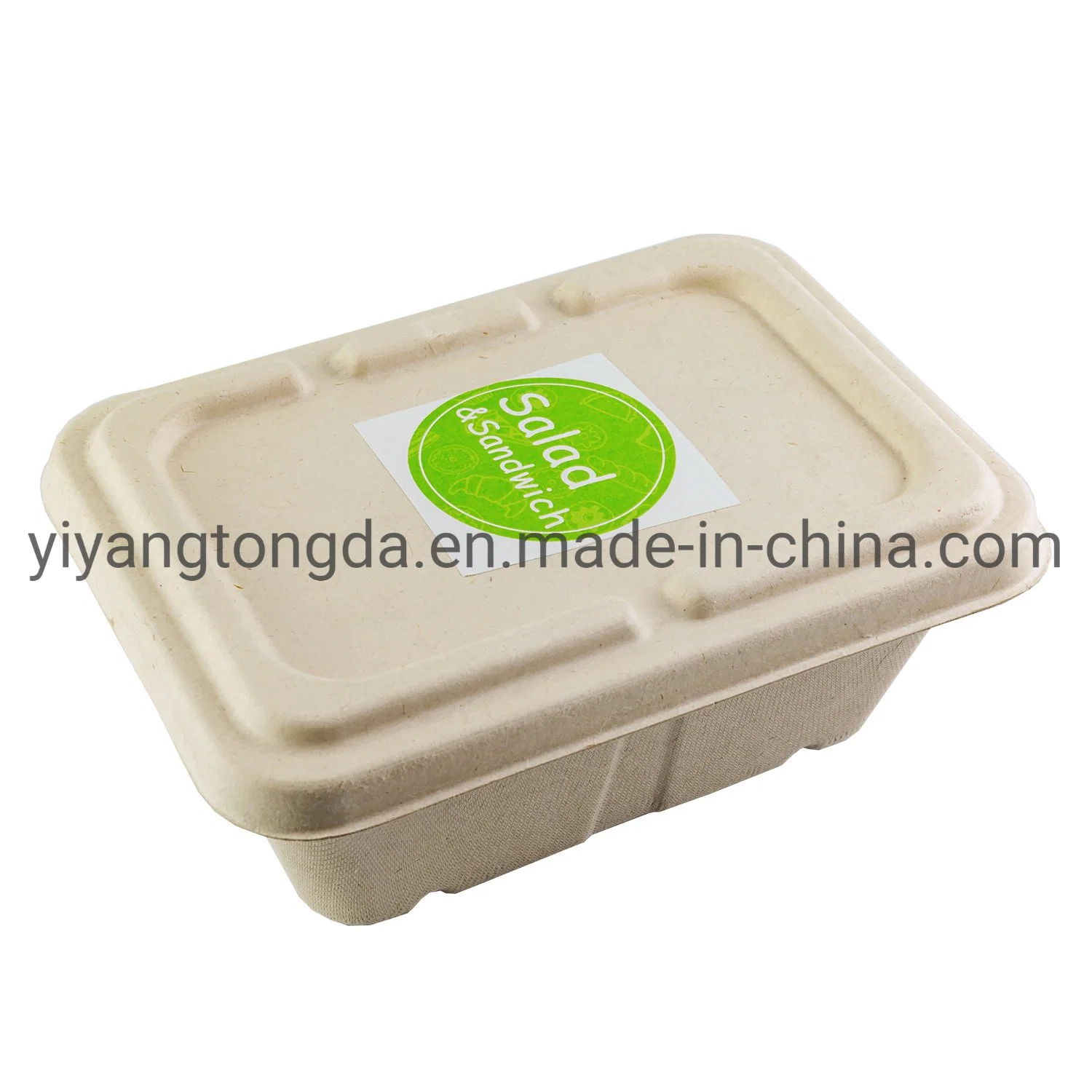 Eco Friendly Biodegradable Disposable Pulp Fast Food Container Disposable Microwave Food Container with Lid