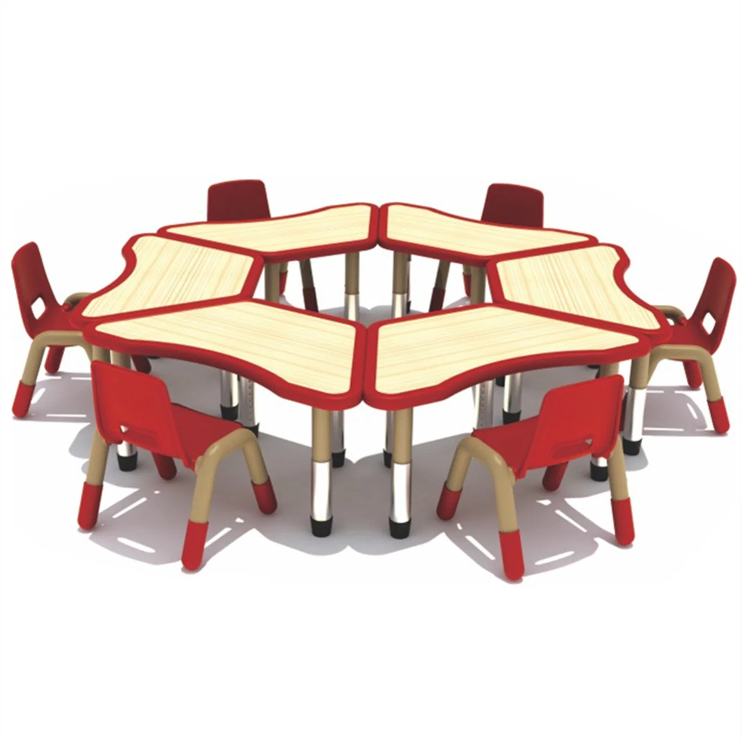 Kindergarten Kids Eating Desk Children's Plastic Triangle Table SL12