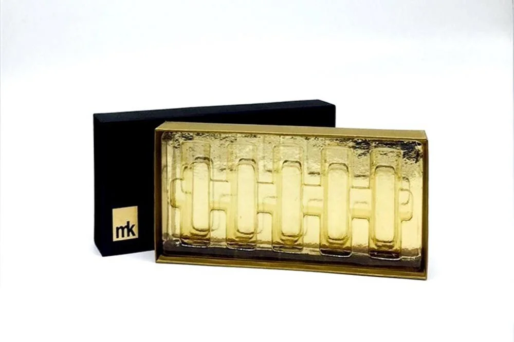 Cosmetics Printed Case Make up Gold Color Blister Tray Container Cosmetic Tray Blister Plastic Inner Tray Packaging Box