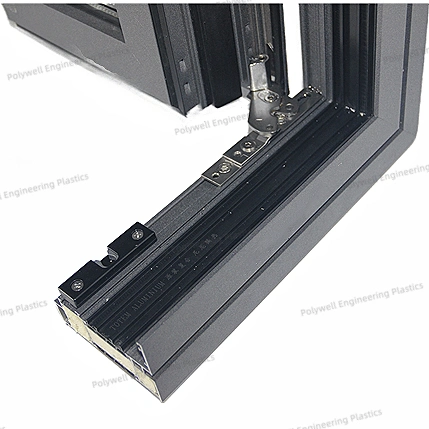 New Design 2 Track Easy-Opening Aluminum Alloy High Strength Double Glass Sliding Window with Heat Insuatlion Profile