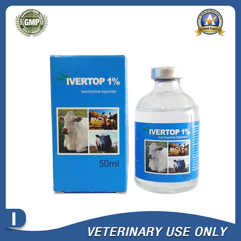 Inyección de Ivermectin Verficada GMP para uso animal en stock