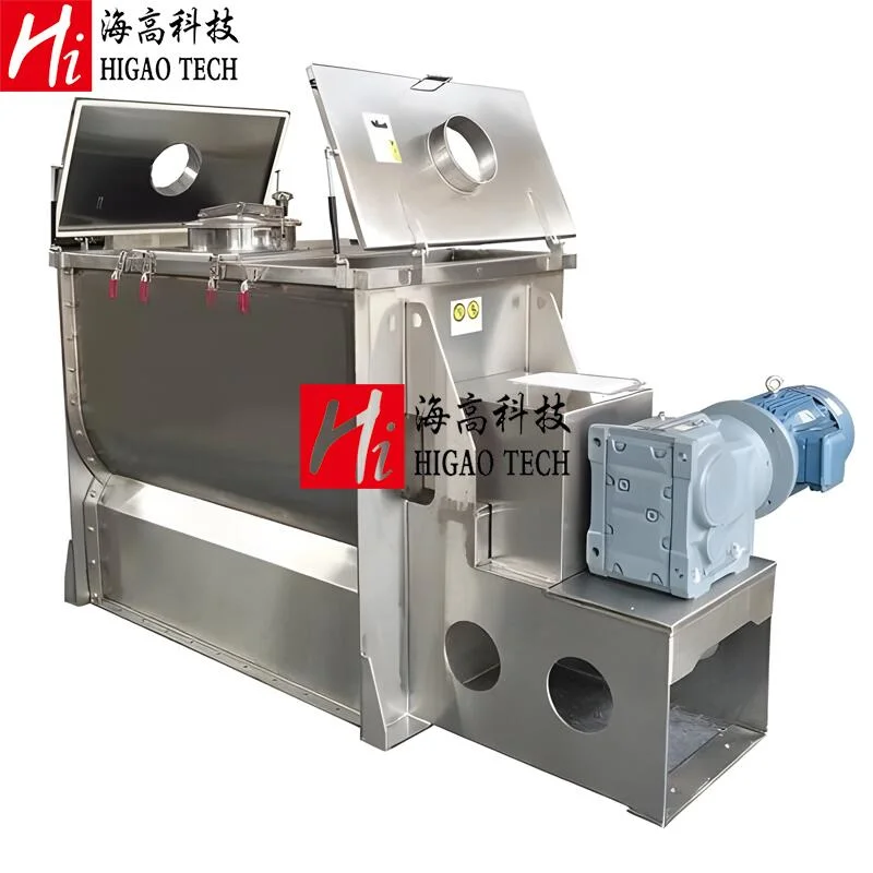 Factory Price Horizontal Double Helical Ribbon Powder Horizontal Blender Mixer Industry Cement Mixer with The Production Lines