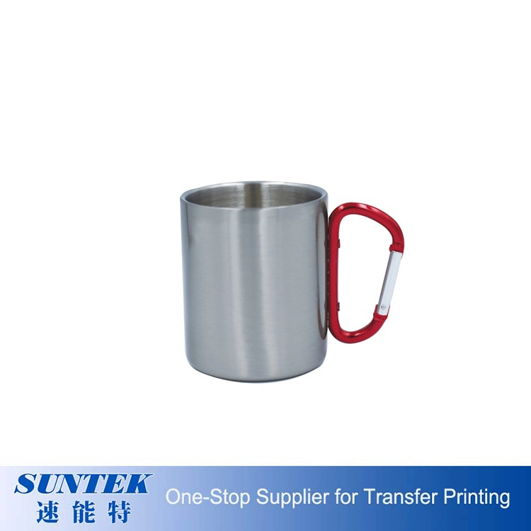 Stainless Steel Coffee Mug with Buckle Handle for Sublimation Printing