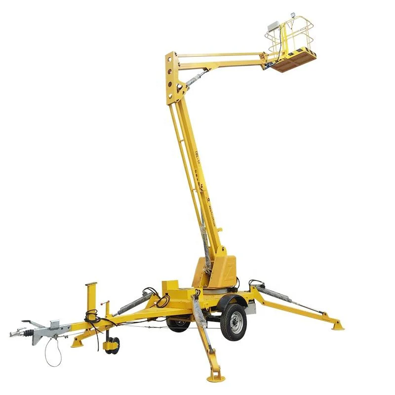 18m Hydraulic Diesel Engine Boom Lift Trailer Cherry Picker