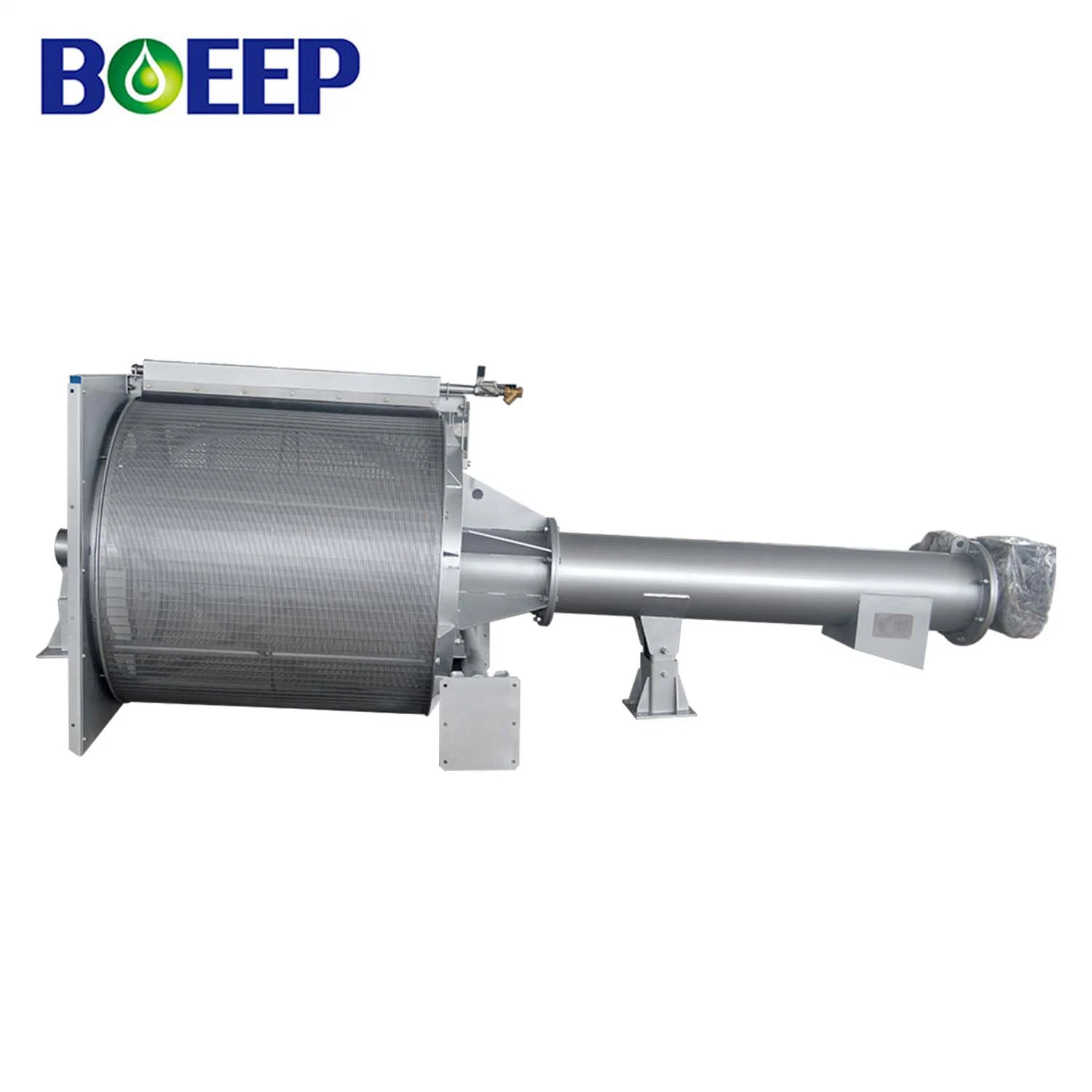 Stainless Steel Effluent Treatment Solid Separator Mechanical Rotary Drum Sieve Filter Screen Machine