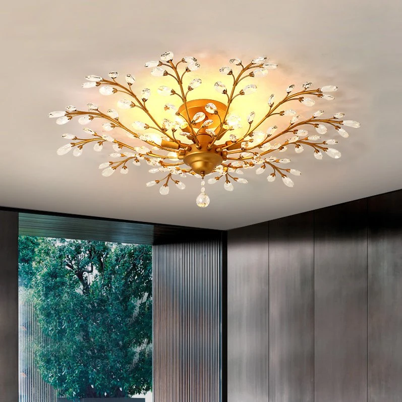 Home Use Crystal Rattan Pendant Lamp for Living Room