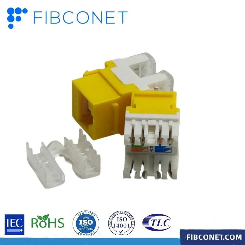 FTTH Optical RJ45 Optical Network Module Toolless Fiber Optic CAT6A Keystone Jack