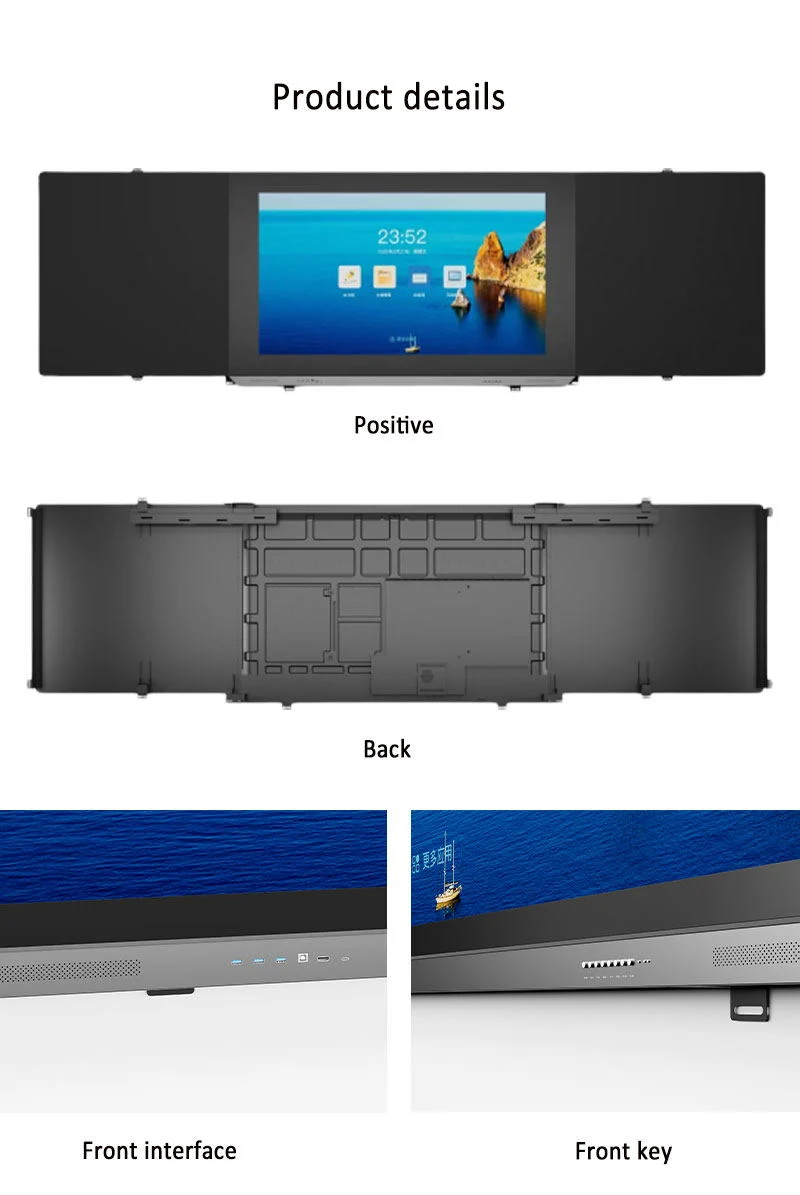 75" Anti-Glare Tempered Glass Multi Touch Screen Nano Interactive Board 4K Digital LCD Display Smart Blackboard for Classroom