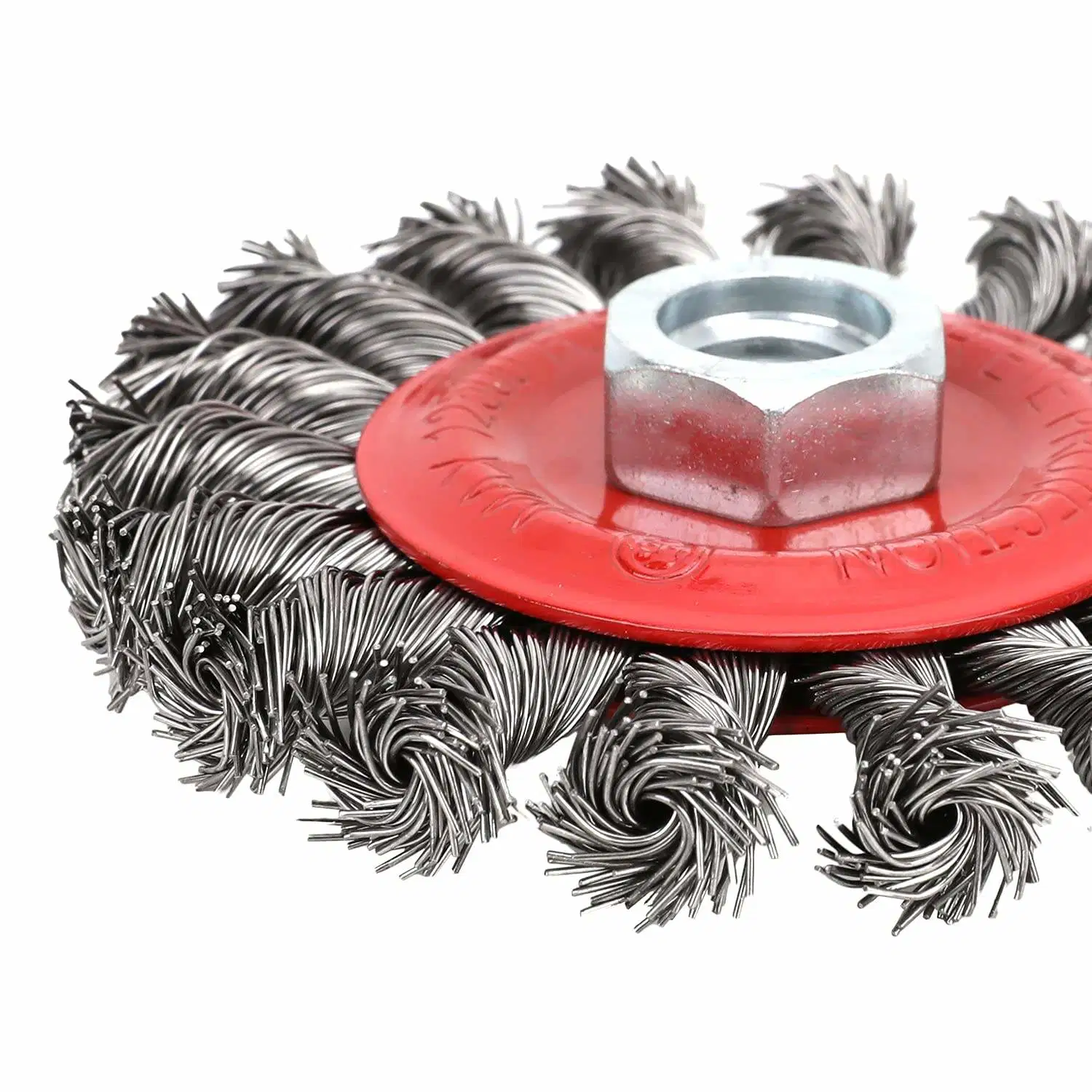 Brosse pour meuleuse d'angle, fil d'acier et métaux en alliage