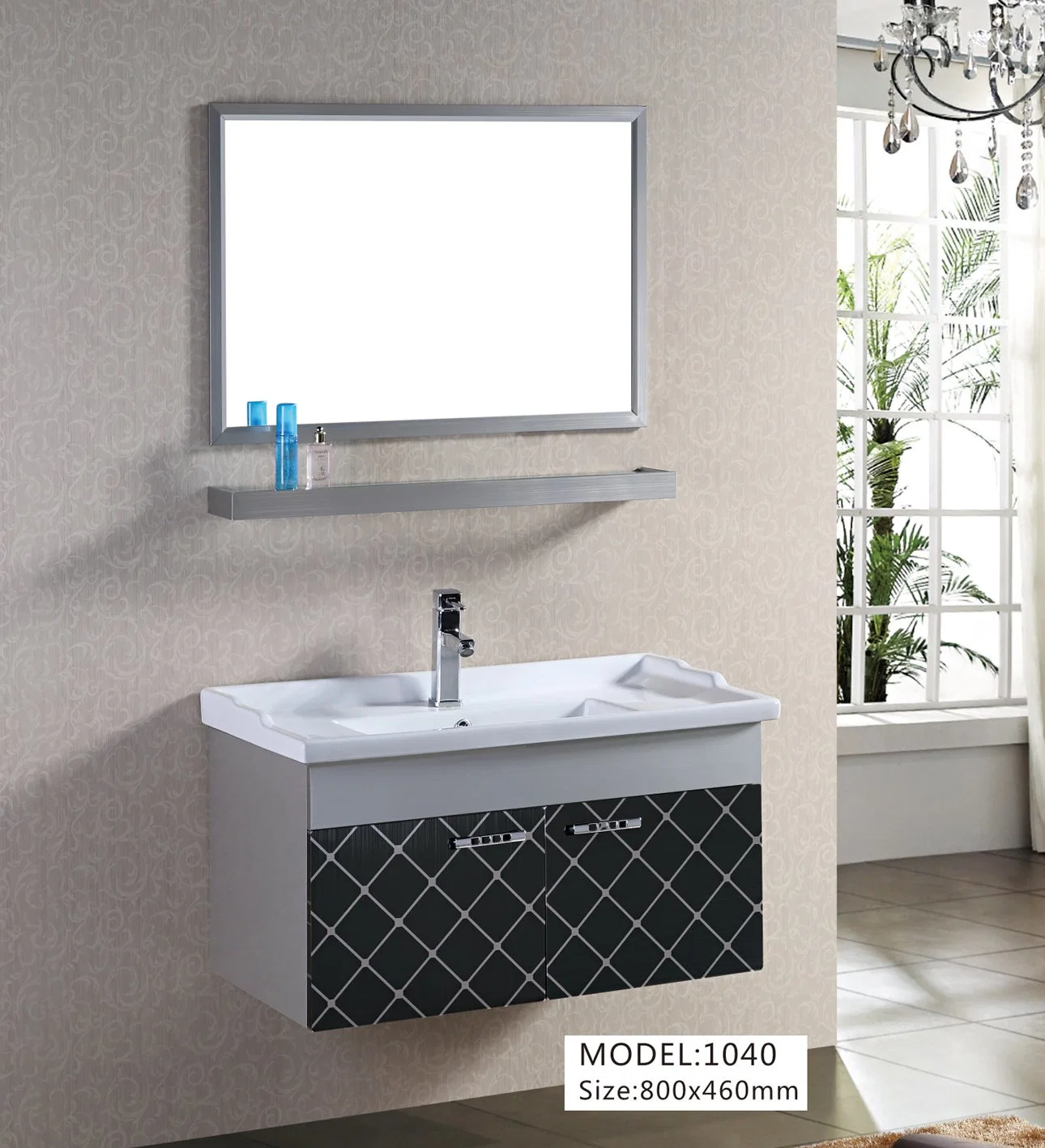 Armario de acero inoxidable Muebles de Baño Conjunto de vanidad Wall-Mounted