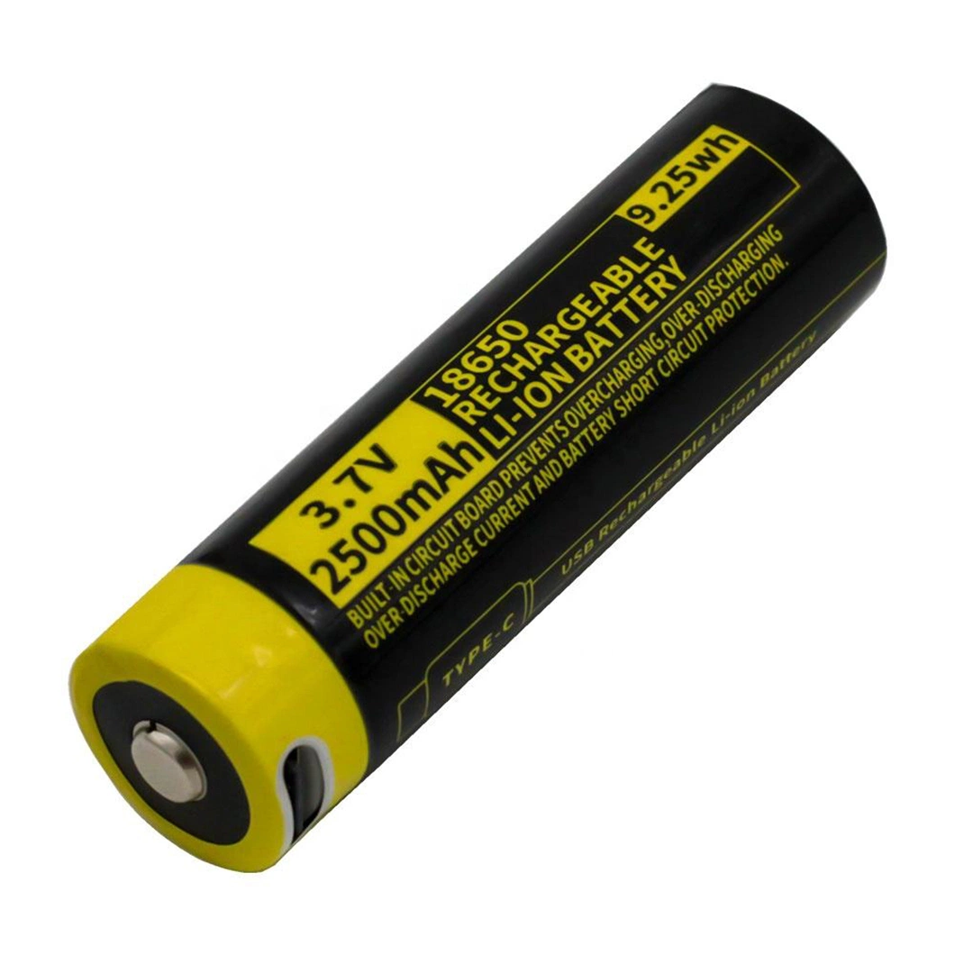 18650 Li-ion Rechargeable 3.7V Lithium Battery and Type-C Charging Battery