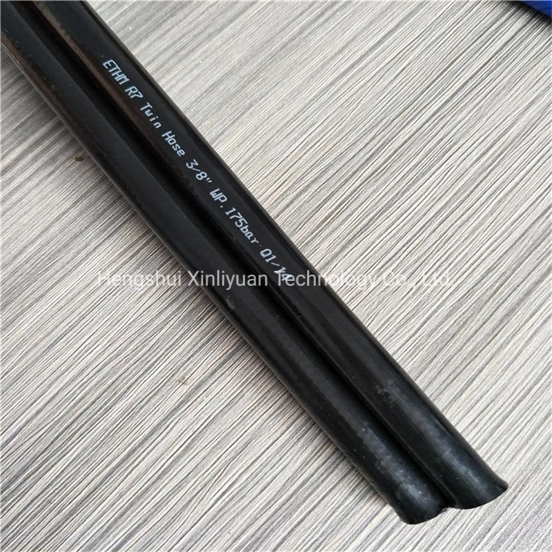 1/4 High Pressure Flexible Hydraulic Textile Rubber Hose Pipe for Pilot Lines