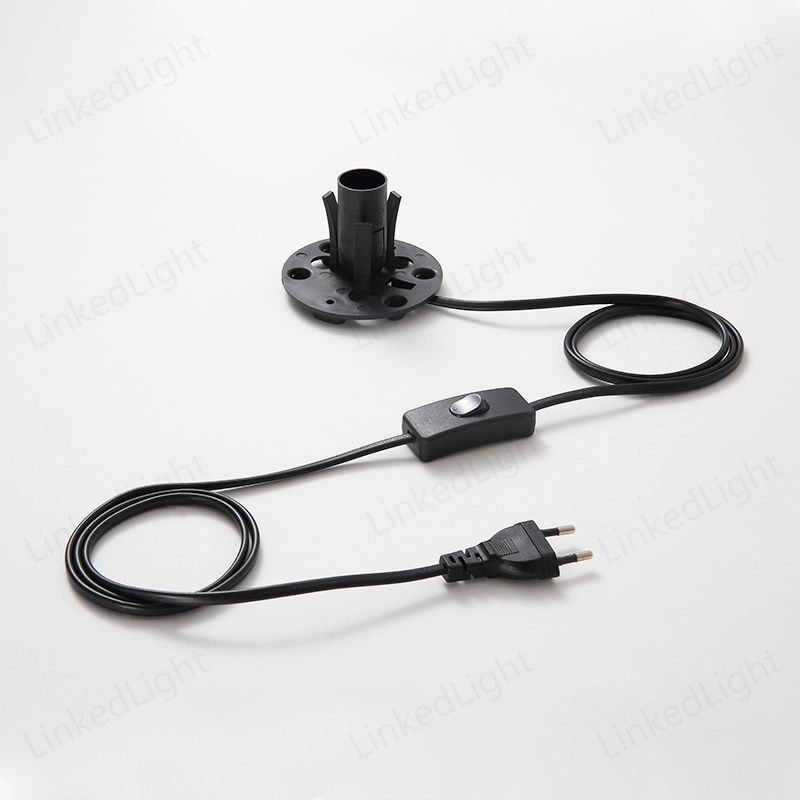 VDE Lamp Light Bulb Base Socket Cord Set with Switch and Plug for Salt Lamp Manufacturer