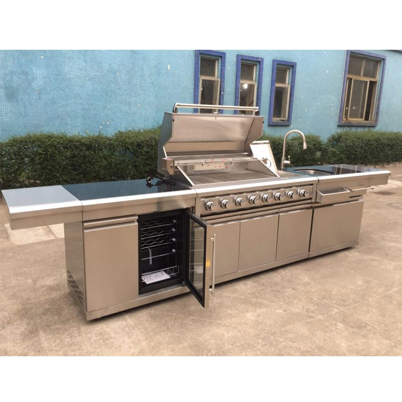 Sample Customization Gas Grill Stainless Steel Classic BBQ Kitchen Cabinet