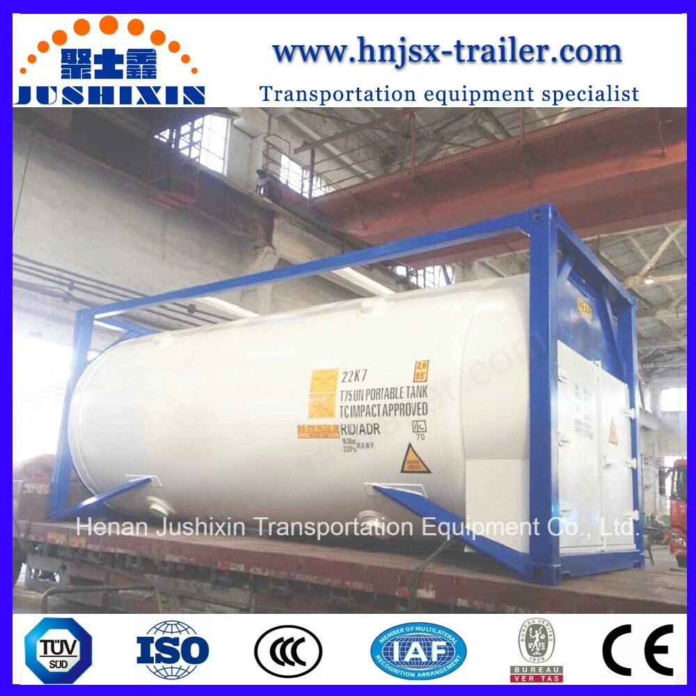 ISO 20 Feet T75 Liquid Argon Lin/Lox Gas Tank Container