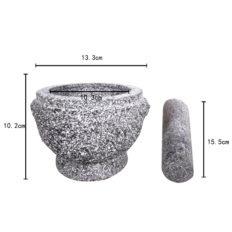 13X10cm 5"X4" Amazon Hot Sale Granite Mortars and Pestles Size for Herb Spice Nut Garlic